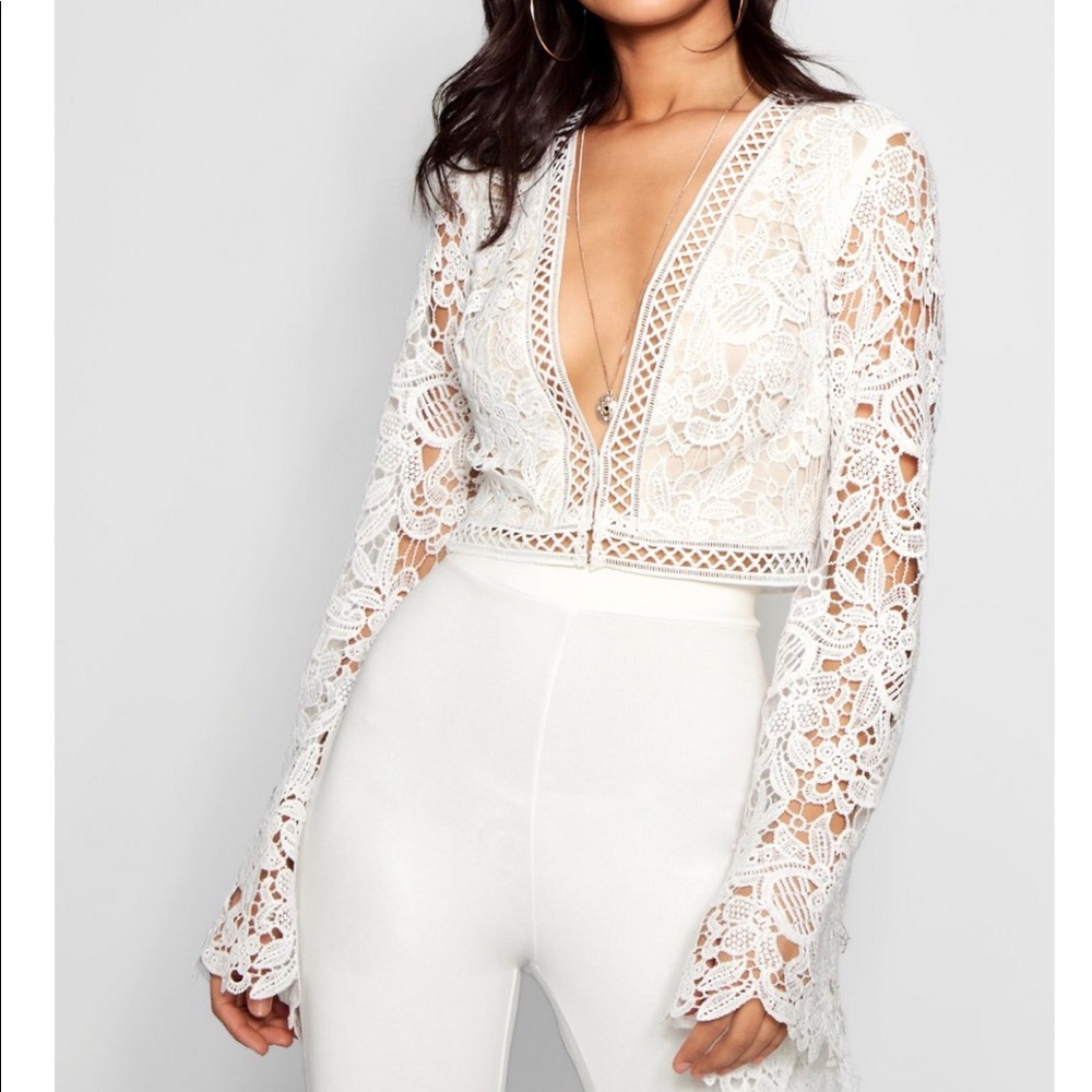 Plunge Lace Top